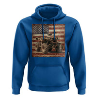 American Flag Quad 4 Wheeler Hoodie Vintage Retro Cool ATV Quadrider Off Road Clothing - Wonder Print Shop