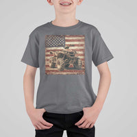 American Flag Quad 4 Wheeler T Shirt For Kid Vintage Retro Cool ATV Quadrider Off Road Clothing - Wonder Print Shop