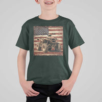 American Flag Quad 4 Wheeler T Shirt For Kid Vintage Retro Cool ATV Quadrider Off Road Clothing - Wonder Print Shop
