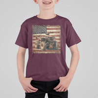 American Flag Quad 4 Wheeler T Shirt For Kid Vintage Retro Cool ATV Quadrider Off Road Clothing - Wonder Print Shop