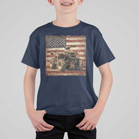American Flag Quad 4 Wheeler T Shirt For Kid Vintage Retro Cool ATV Quadrider Off Road Clothing - Wonder Print Shop