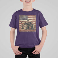 American Flag Quad 4 Wheeler T Shirt For Kid Vintage Retro Cool ATV Quadrider Off Road Clothing - Wonder Print Shop