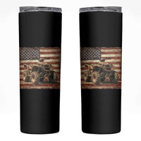 American Flag Quad 4 Wheeler Skinny Tumbler Vintage Retro Cool ATV Quadrider Off Road Clothing - Wonder Print Shop
