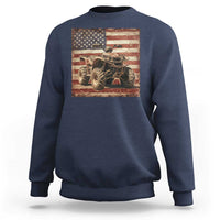 American Flag Quad 4 Wheeler Sweatshirt Vintage Retro Cool ATV Quadrider Off Road Clothing - Wonder Print Shop
