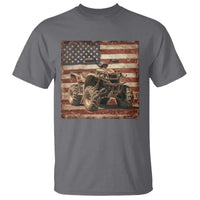 American Flag Quad 4 Wheeler T Shirt Vintage Retro Cool ATV Quadrider Off Road Clothing - Wonder Print Shop