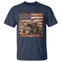 American Flag Quad 4 Wheeler T Shirt Vintage Retro Cool ATV Quadrider Off Road Clothing - Wonder Print Shop