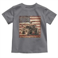 American Flag Quad 4 Wheeler Toddler T Shirt Vintage Retro Cool ATV Quadrider Off Road Clothing - Wonder Print Shop