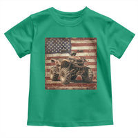 American Flag Quad 4 Wheeler Toddler T Shirt Vintage Retro Cool ATV Quadrider Off Road Clothing - Wonder Print Shop
