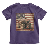 American Flag Quad 4 Wheeler Toddler T Shirt Vintage Retro Cool ATV Quadrider Off Road Clothing - Wonder Print Shop