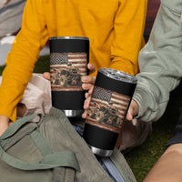 American Flag Quad 4 Wheeler Tumbler Cup Vintage Retro Cool ATV Quadrider Off Road Clothing - Wonder Print Shop