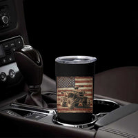American Flag Quad 4 Wheeler Tumbler Cup Vintage Retro Cool ATV Quadrider Off Road Clothing - Wonder Print Shop