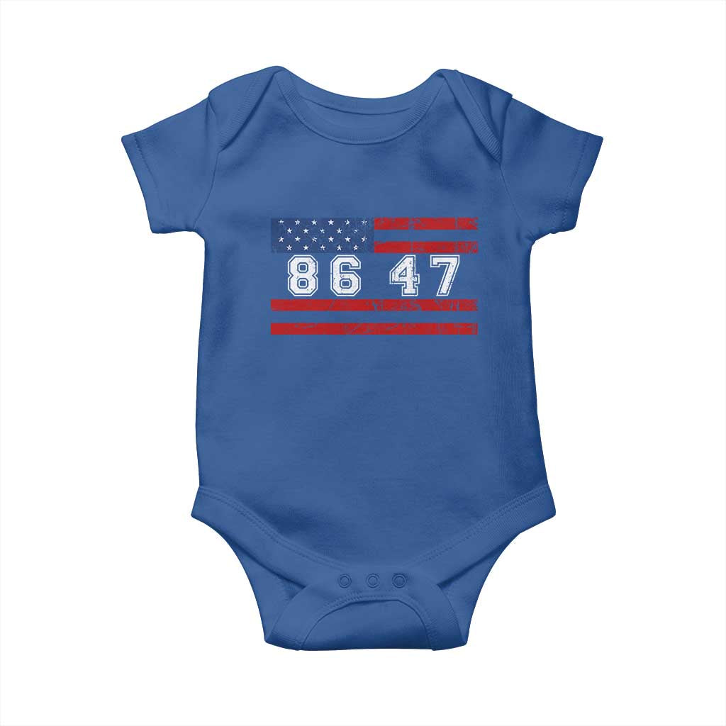86 47 Baby Onesie Impeach 47th President US Flag 8647