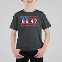86 47 T Shirt For Kid Impeach 47th President US Flag 8647