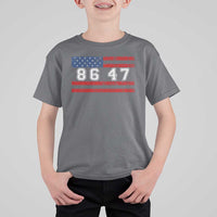 86 47 T Shirt For Kid Impeach 47th President US Flag 8647