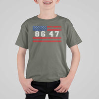 86 47 T Shirt For Kid Impeach 47th President US Flag 8647