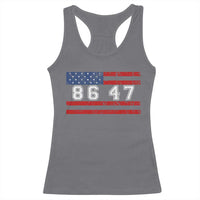 86 47 Racerback Tank Top Impeach 47th President US Flag 8647