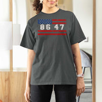86 47 T Shirt For Women Impeach 47th President US Flag 8647