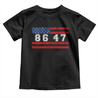 86 47 Toddler T Shirt Impeach 47th President US Flag 8647
