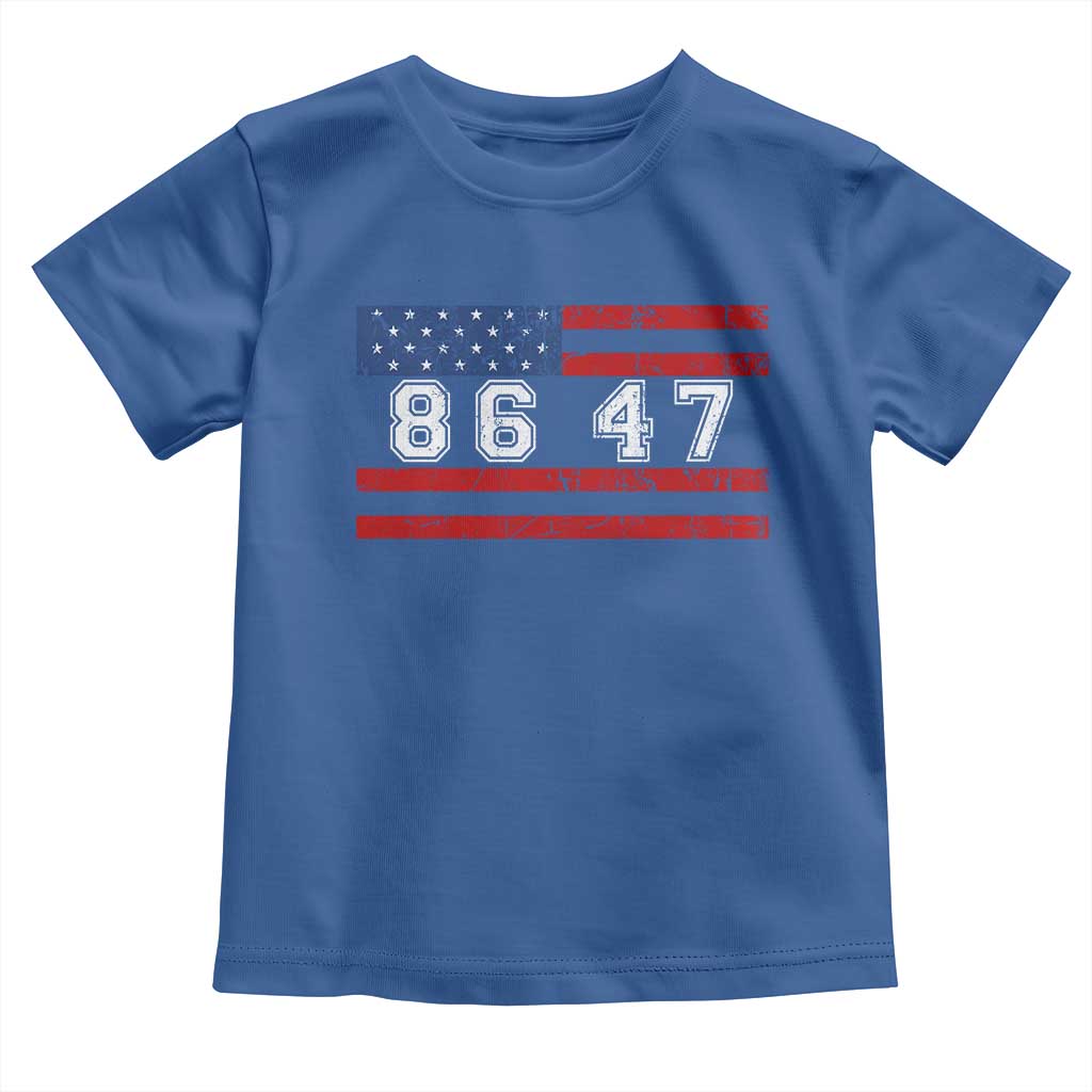 86 47 Toddler T Shirt Impeach 47th President US Flag 8647
