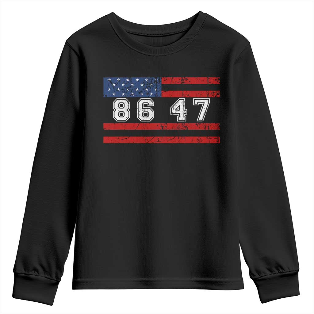 86 47 Youth Sweatshirt Impeach 47th President US Flag 8647