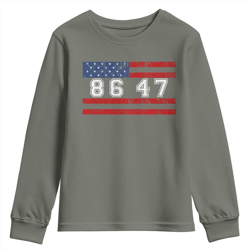 86 47 Youth Sweatshirt Impeach 47th President US Flag 8647