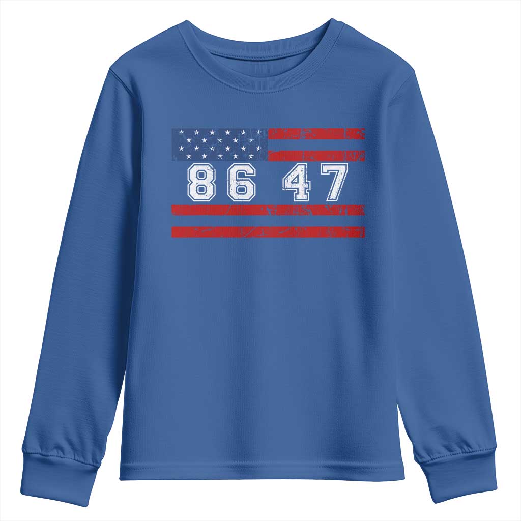 86 47 Youth Sweatshirt Impeach 47th President US Flag 8647