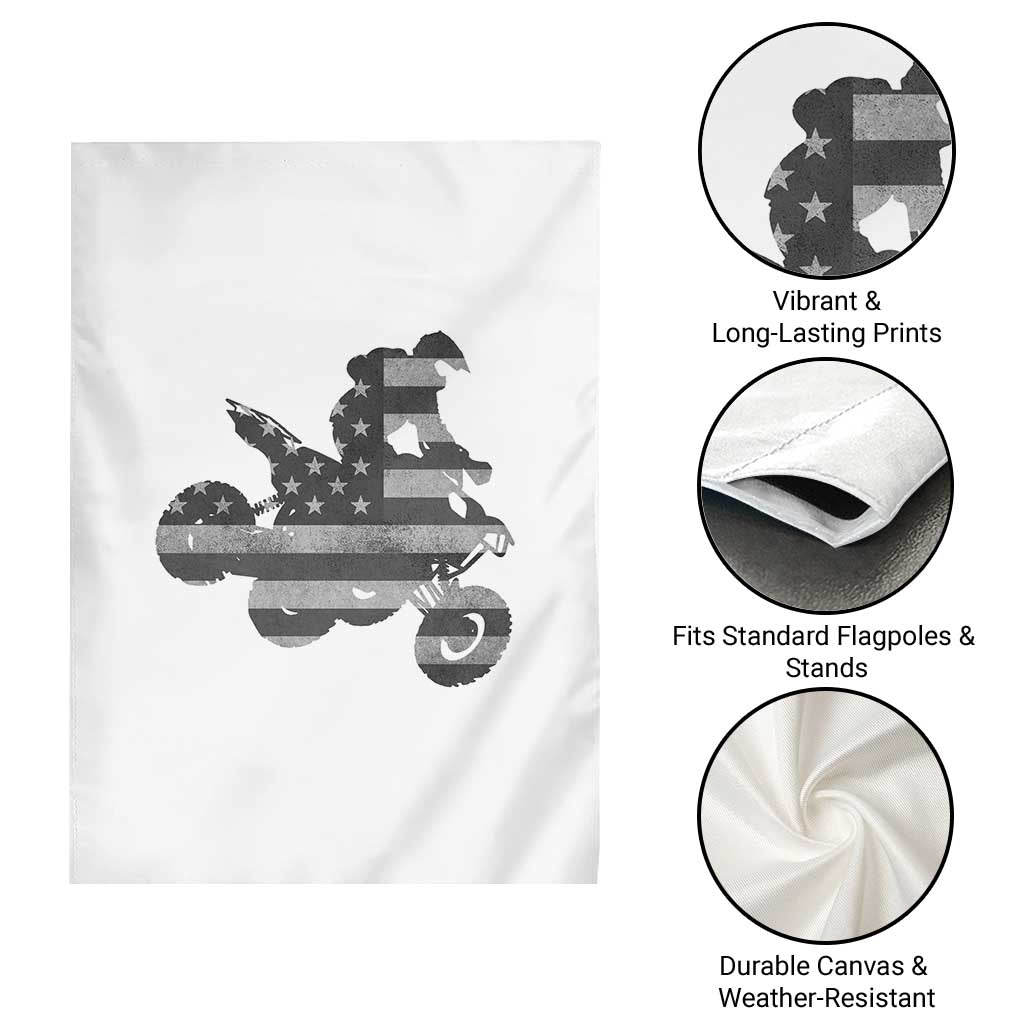 Cool ATV Garden Flag Quad 4 Wheeler ATV Riding American Flag - Wonder Print Shop