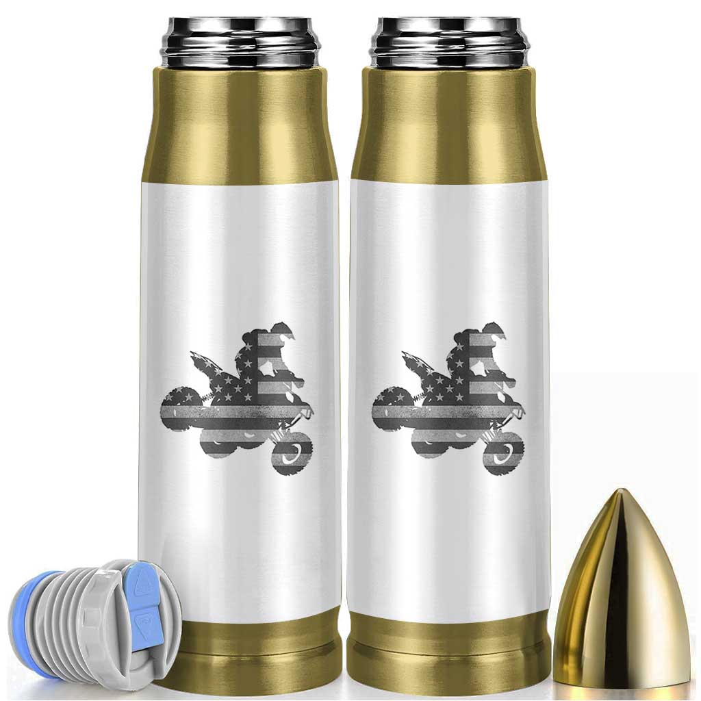 Cool ATV Bullet Tumbler Quad 4 Wheeler ATV Riding American Flag - Wonder Print Shop