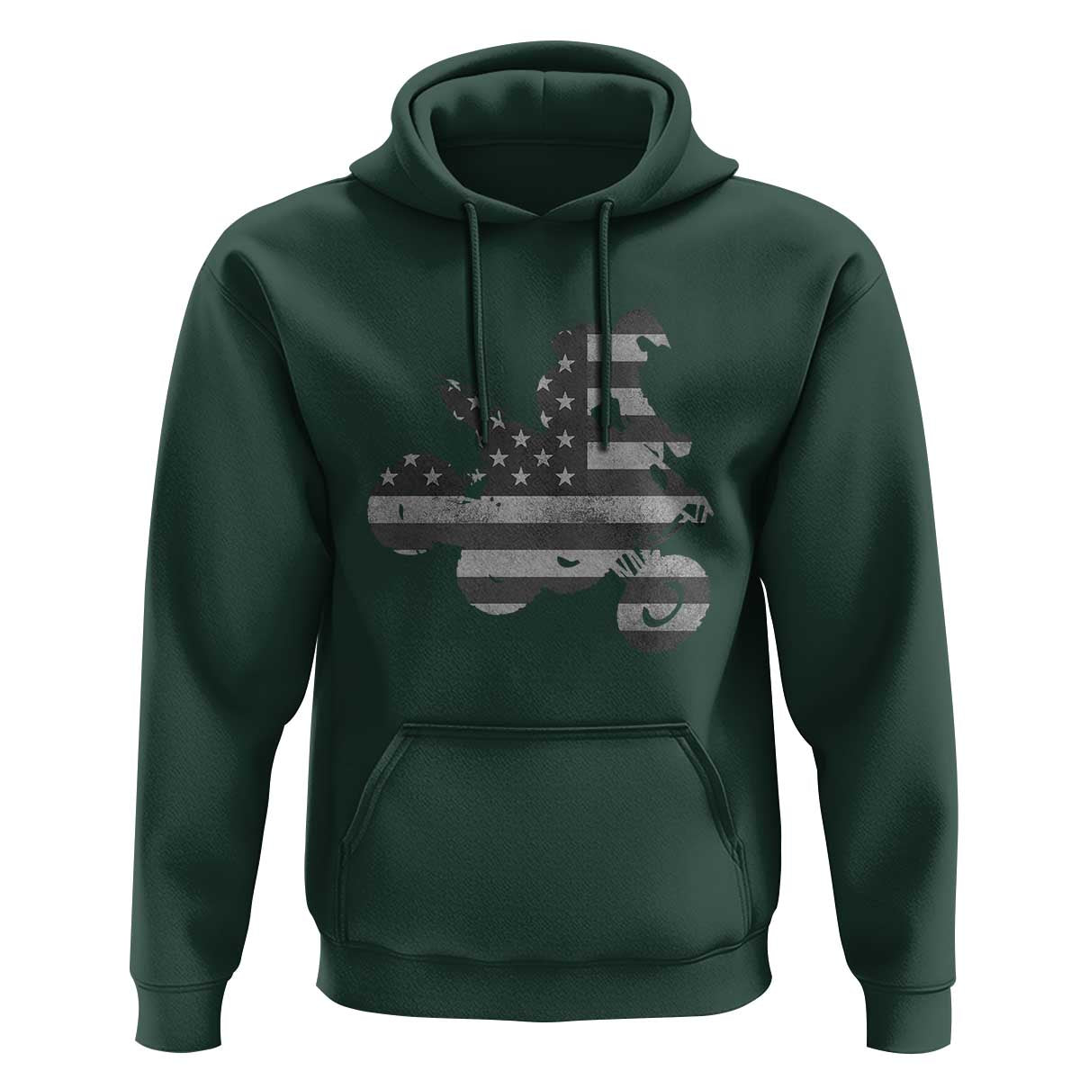 Cool ATV Hoodie Quad 4 Wheeler ATV Riding American Flag - Wonder Print Shop