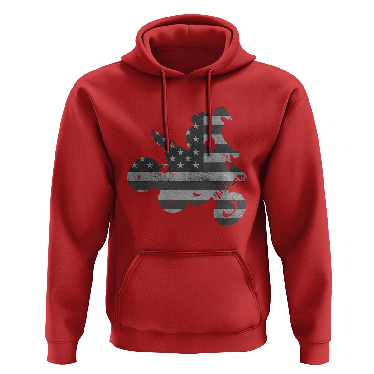 Cool ATV Hoodie Quad 4 Wheeler ATV Riding American Flag - Wonder Print Shop