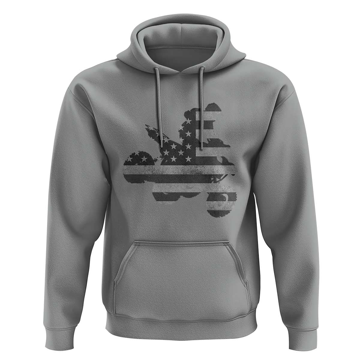 Cool ATV Hoodie Quad 4 Wheeler ATV Riding American Flag - Wonder Print Shop