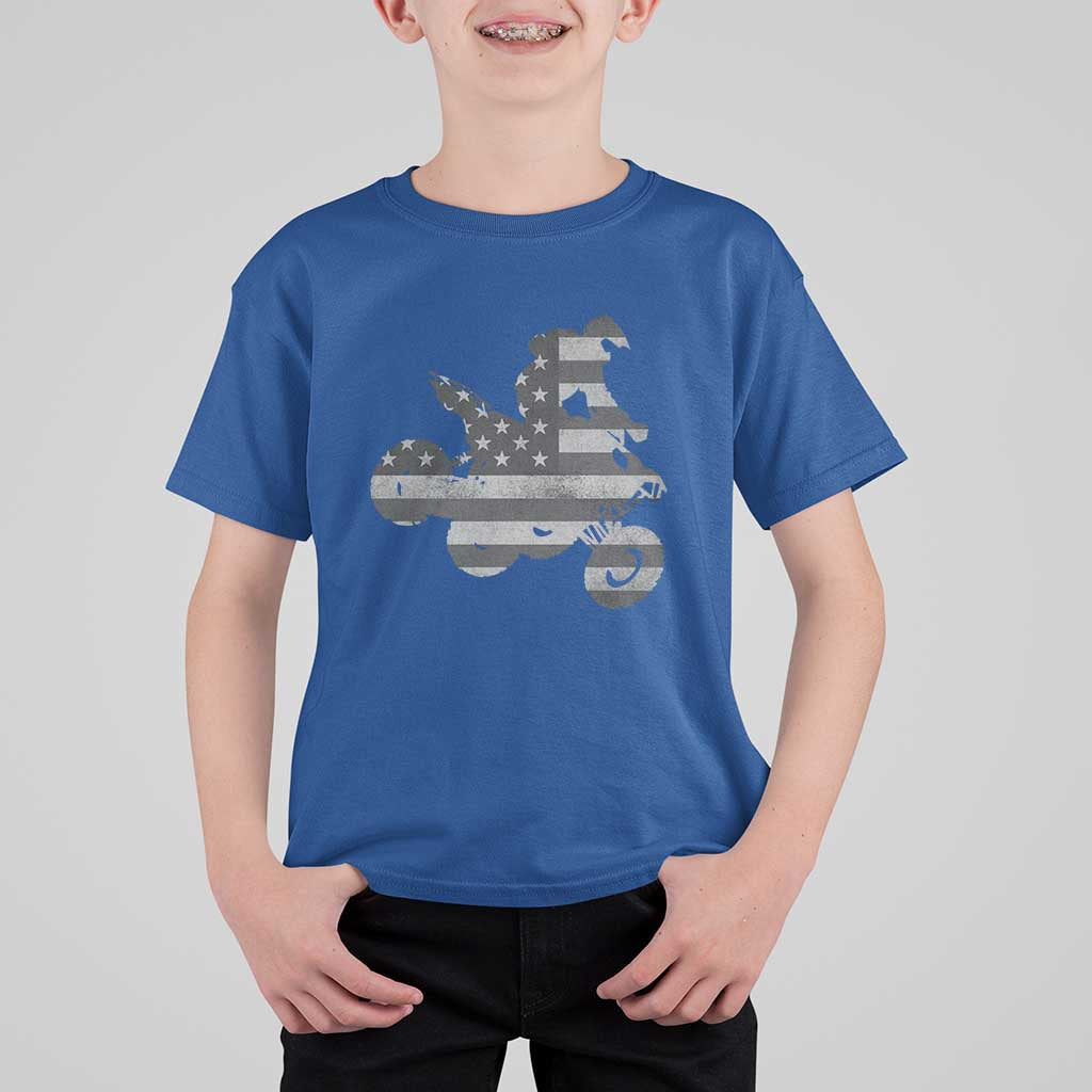 Cool ATV T Shirt For Kid Quad 4 Wheeler ATV Riding American Flag - Wonder Print Shop