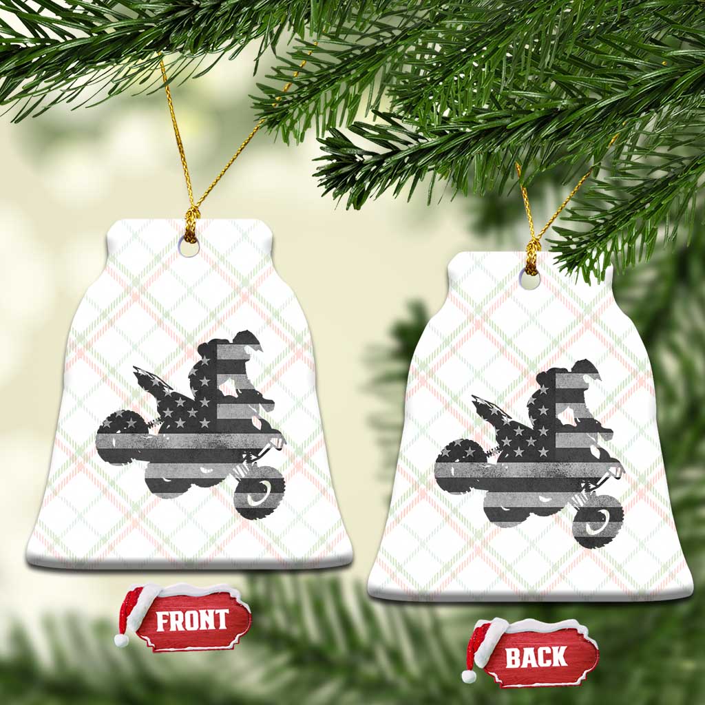 Cool ATV Ceramic Ornament Quad 4 Wheeler ATV Riding American Flag - Wonder Print Shop