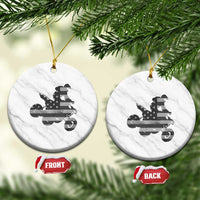 Cool ATV Ceramic Ornament Quad 4 Wheeler ATV Riding American Flag - Wonder Print Shop