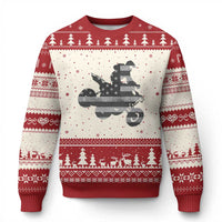 Cool ATV Ugly Christmas Sweater Quad 4 Wheeler ATV Riding American Flag - Wonder Print Shop