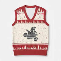 Cool ATV V-Neck Knit Sweater Vest Quad 4 Wheeler ATV Riding American Flag - Wonder Print Shop
