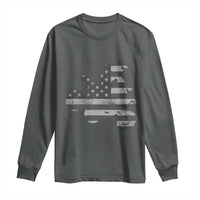 Cool ATV Long Sleeve Shirt Quad 4 Wheeler ATV Riding American Flag - Wonder Print Shop