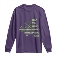 Cool ATV Long Sleeve Shirt Quad 4 Wheeler ATV Riding American Flag - Wonder Print Shop