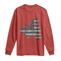 Cool ATV Long Sleeve Shirt Quad 4 Wheeler ATV Riding American Flag - Wonder Print Shop