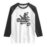Cool ATV Raglan Shirt Quad 4 Wheeler ATV Riding American Flag - Wonder Print Shop