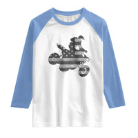 Cool ATV Raglan Shirt Quad 4 Wheeler ATV Riding American Flag - Wonder Print Shop