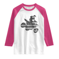 Cool ATV Raglan Shirt Quad 4 Wheeler ATV Riding American Flag - Wonder Print Shop