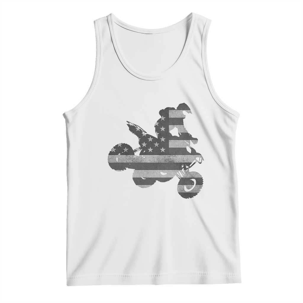 Cool ATV Tank Top Quad 4 Wheeler ATV Riding American Flag - Wonder Print Shop