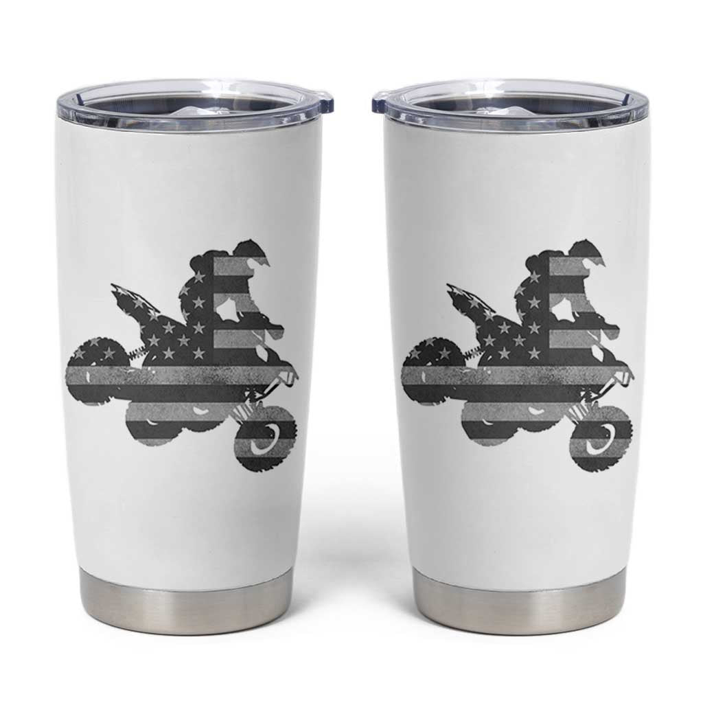 Cool ATV Tumbler Cup Quad 4 Wheeler ATV Riding American Flag - Wonder Print Shop