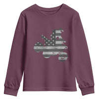Cool ATV Youth Sweatshirt Quad 4 Wheeler ATV Riding American Flag - Wonder Print Shop