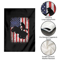 Cool ATV American Flag Garden Flag Retro Quad 4 Wheeler ATV Riding Quadrider Off Road - Wonder Print Shop