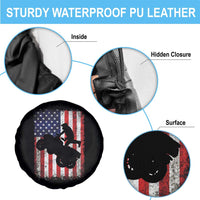 Cool ATV American Flag Spare Tire Cover Retro Quad 4 Wheeler ATV Riding Quadrider Off Road - Wonder Print Shop