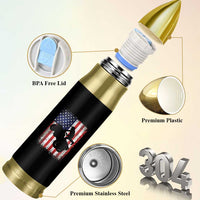 Cool ATV American Flag Bullet Tumbler Retro Quad 4 Wheeler ATV Riding Quadrider Off Road - Wonder Print Shop