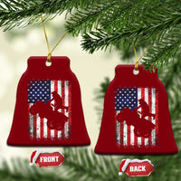 Cool ATV American Flag Ceramic Ornament Retro Quad 4 Wheeler ATV Riding Quadrider Off Road - Wonder Print Shop