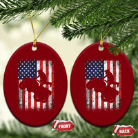 Cool ATV American Flag Ceramic Ornament Retro Quad 4 Wheeler ATV Riding Quadrider Off Road - Wonder Print Shop
